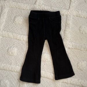 Zara Fleece Like Black Bell Bottoms